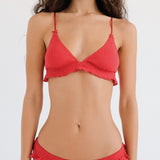 The Butterfly Thong: Cherry Red Pointelle