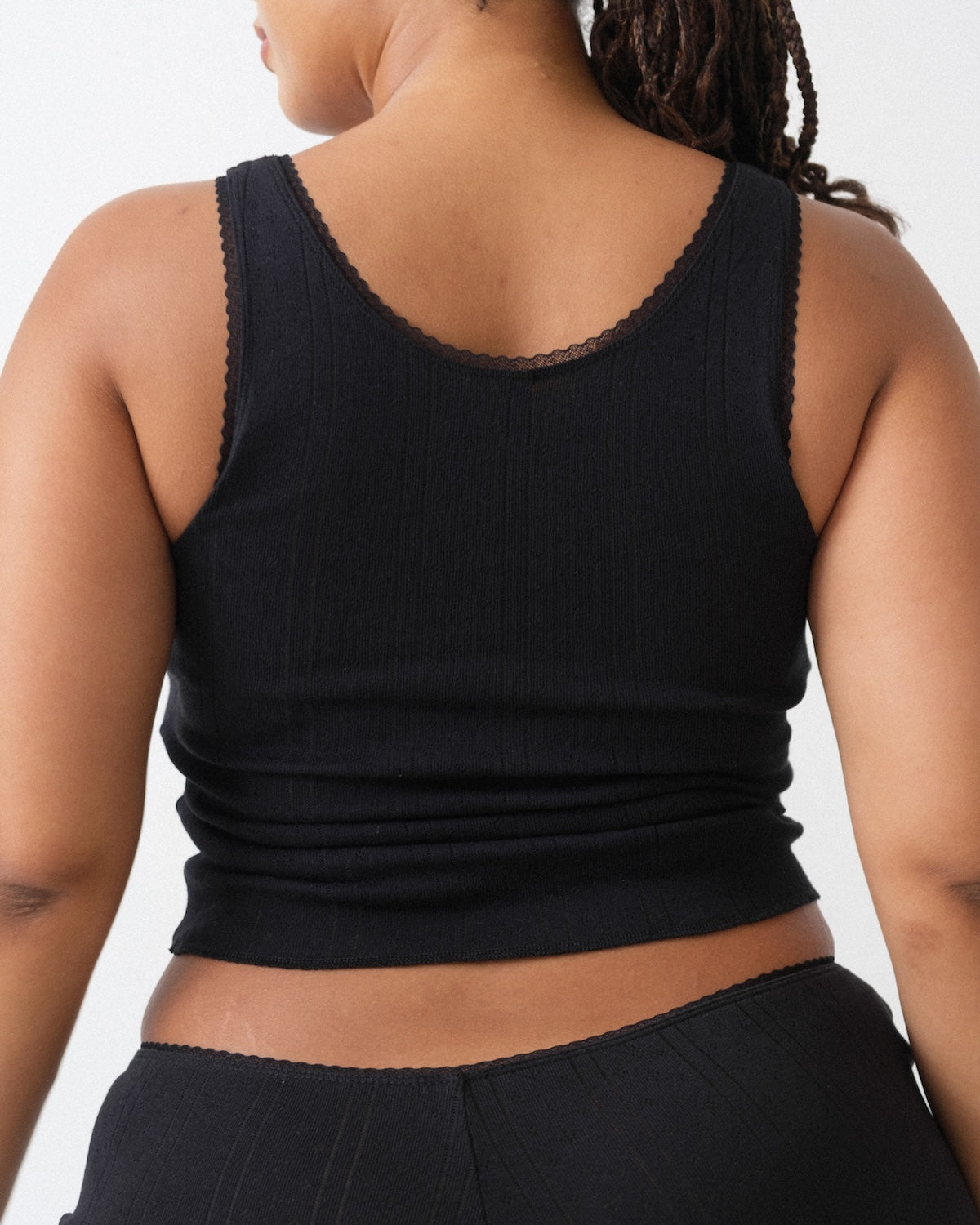 The Scoop Tank: Black Pointelle – Cou Cou Intimates