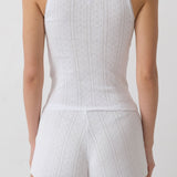 The Scoop Tank: White Pointelle