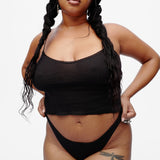 The Thong: Black Pointelle