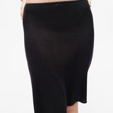 The Slip Skirt: Black Pointelle