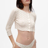 The Crop Cardi: English Rose Pointelle