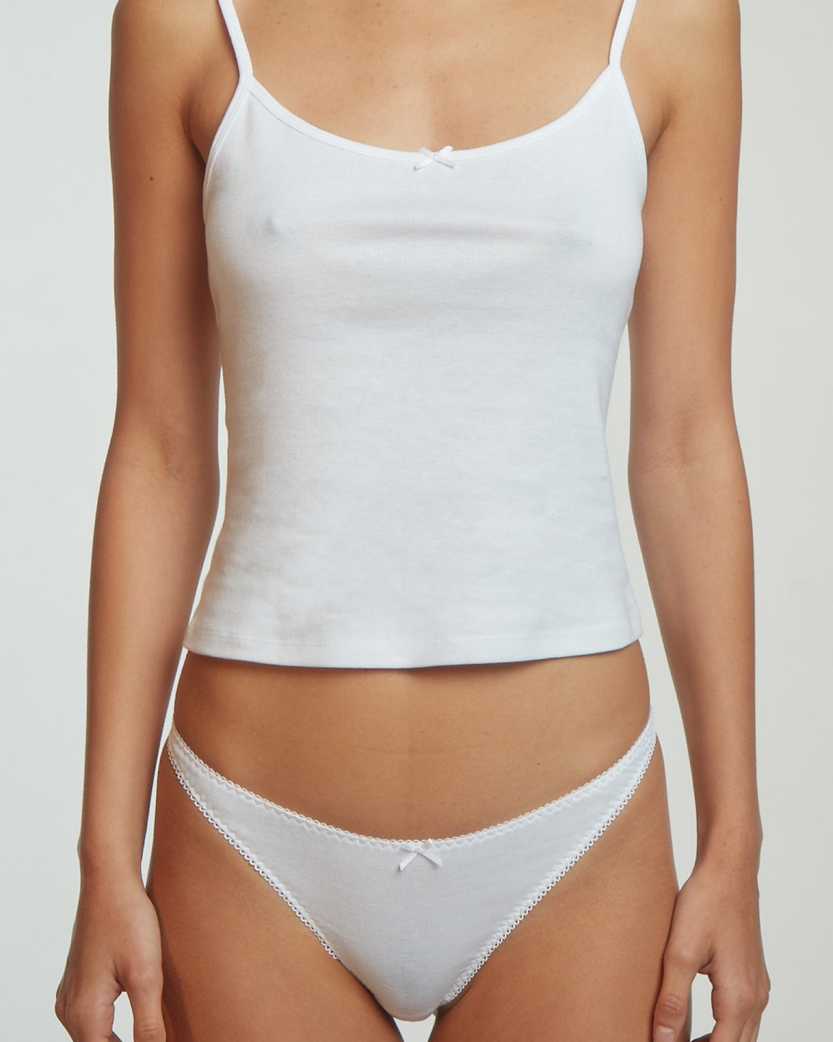 The Tank: White Cotton Jersey – Cou Cou Intimates
