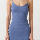 The Cami Slip: French Blue Pointelle