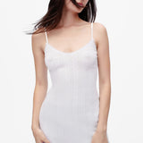 The Cami Slip: White Pointelle