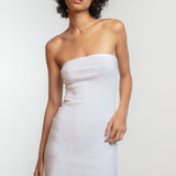 The Tube Dress: White Cotton Jersey