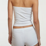 The Tube Top: White Cotton Jersey