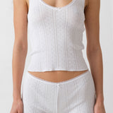 The Scoop Tank: White Pointelle