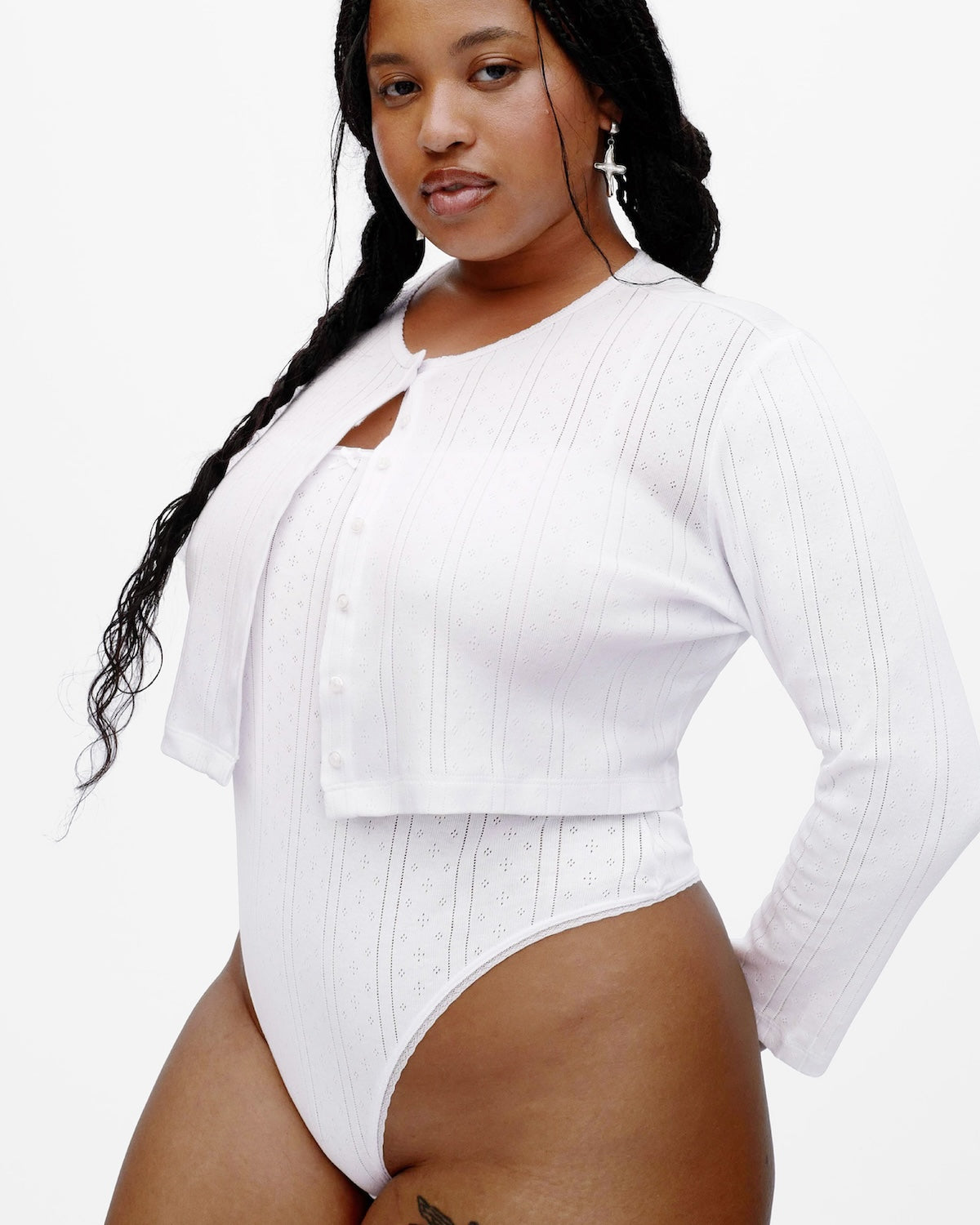 トップス Laube Blanc Pleats Cache-coeur Knit Tops Pleats Cache-coeur Knit Tops – L'AUBE BLANC