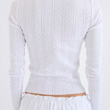 The Bateau: White Pointelle