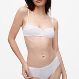 The Balconette: White Pointelle