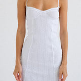 The Balconette Dress: White Pointelle