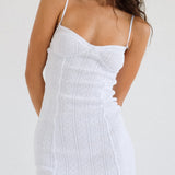 The Balconette Dress: White Pointelle