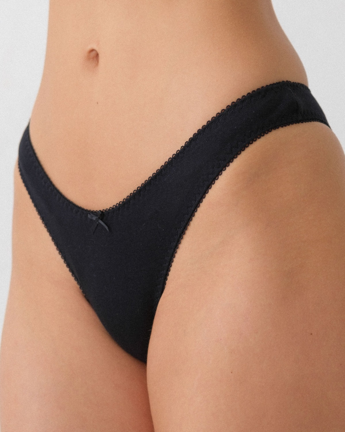 coucou intimates ブラジャー XS The Brazilian: Black Cotton Jersey – Cou Cou Intimates
