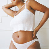 The Cami: White Pointelle