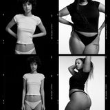 The Thong: White Cotton Jersey