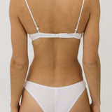The Petite Bra: White Cotton Jersey