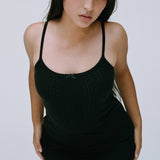 The Picot Dress: Black Pointelle