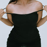 The Picot Dress: Black Pointelle