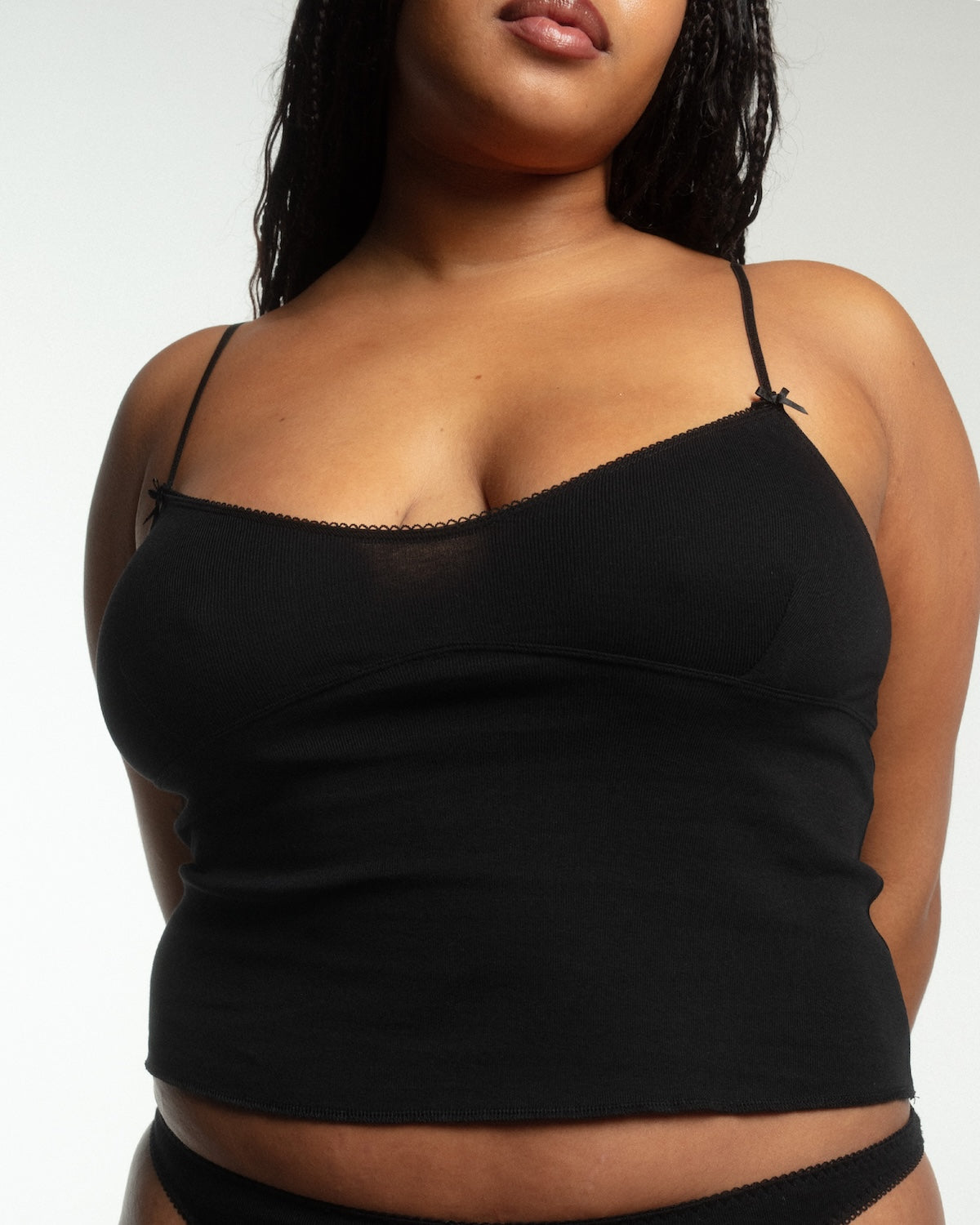 The Bralette Tank: Black Cotton Jersey – Cou Cou Intimates