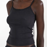 The Picot Tank: Black Pointelle