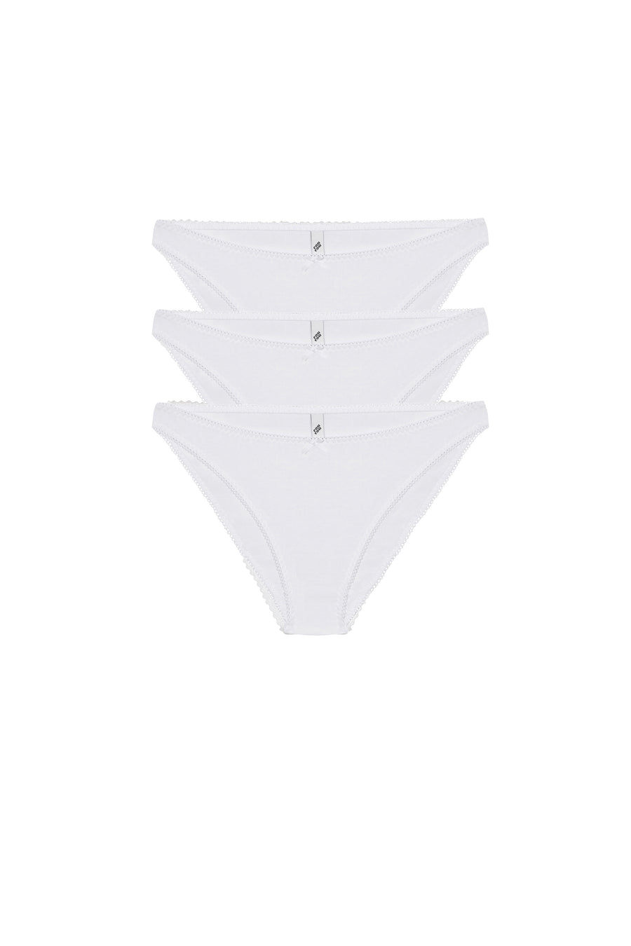 Jacquard Mid-Waist Cotton Unrolled Briefs (3 Packs)