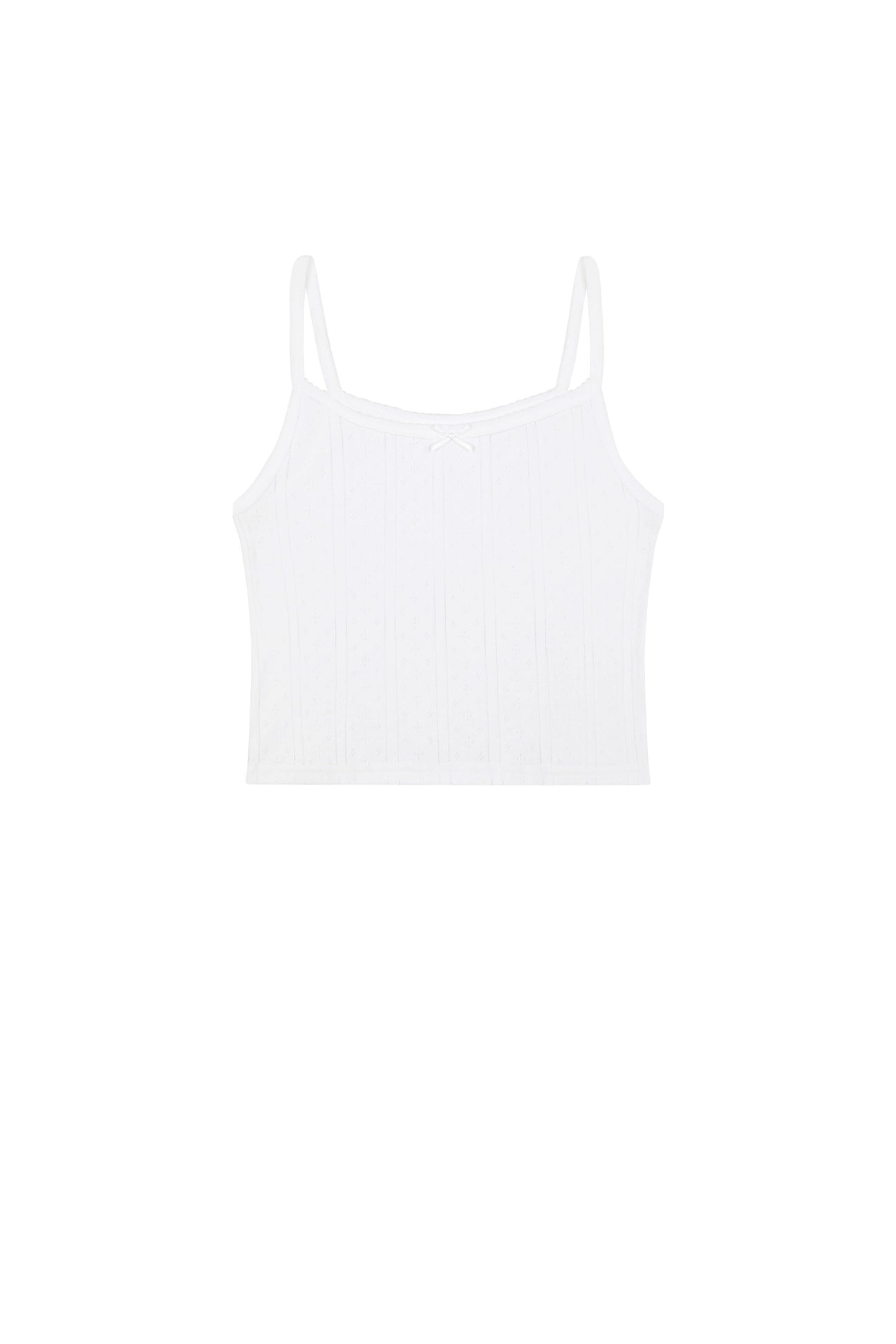 Ribbed Cotton Button-Front Picot Trim Tank (Four Colors)