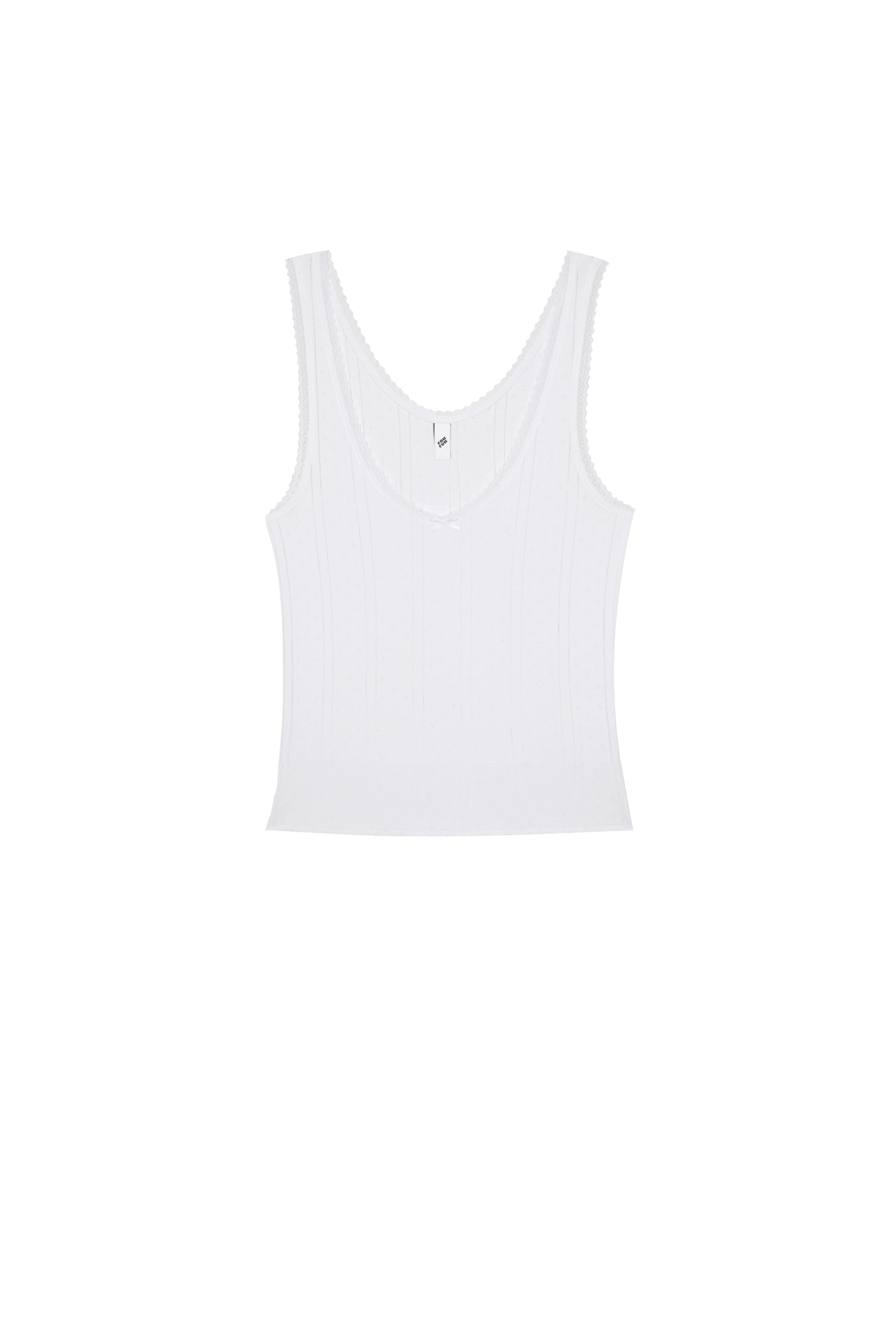 The Scoop Tank: White Pointelle