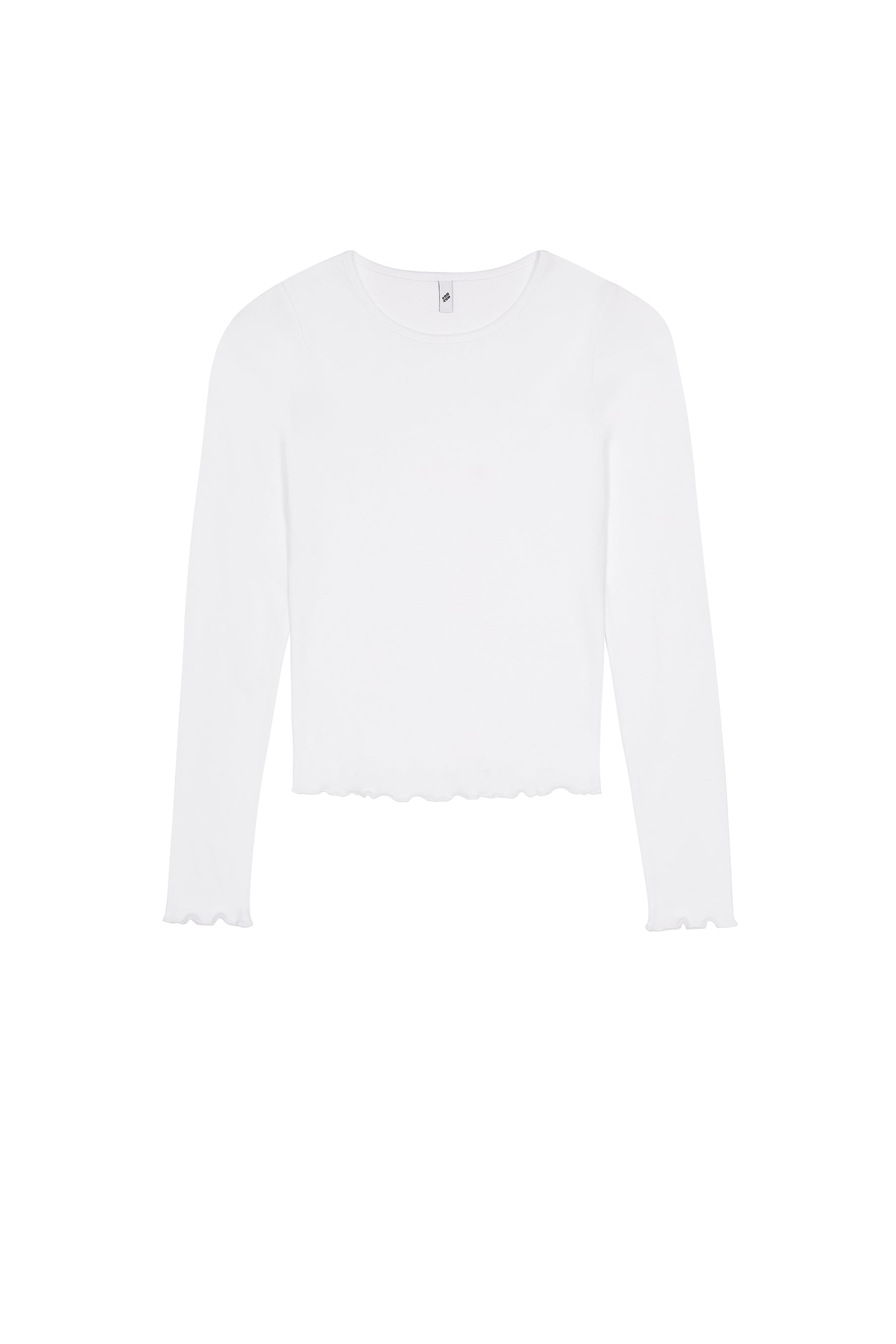 The Frilly Long Sleeve: Cotton Jersey White