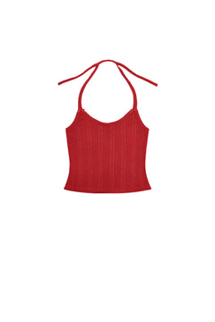 The Halter Cherry Red