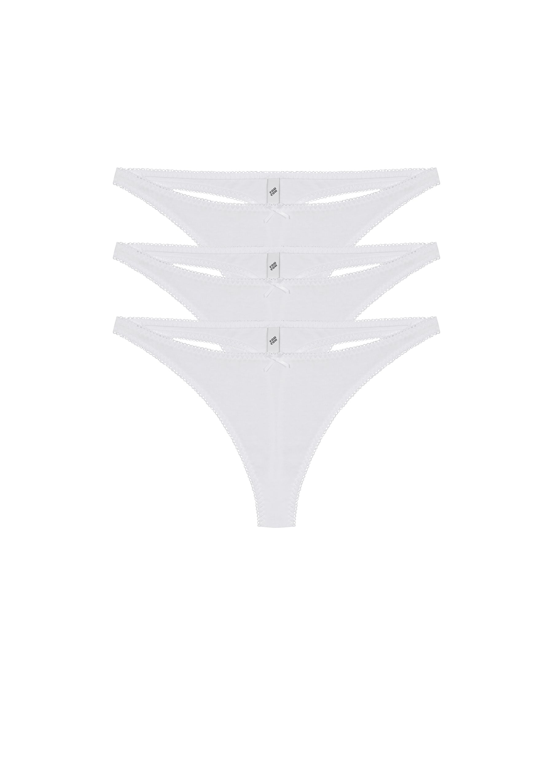 The Thong: Cotton Jersey: Three Pack