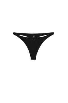 The Thong: Cotton Jersey Black