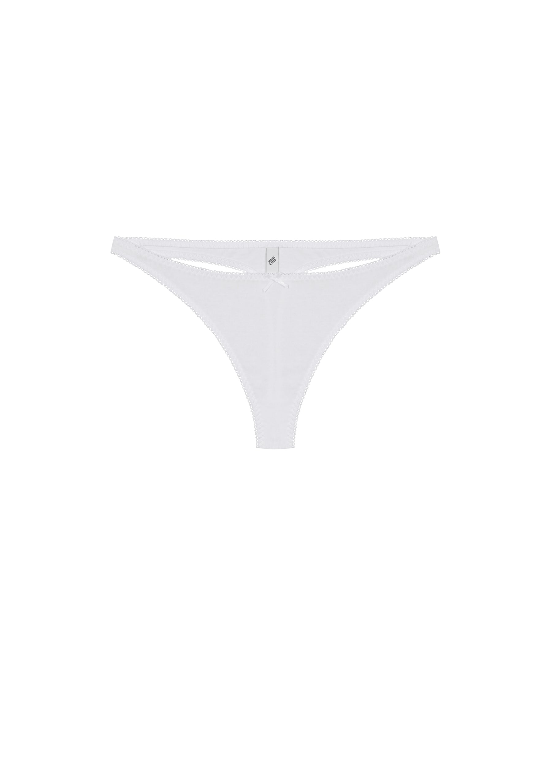 The Thong: Cotton Jersey White