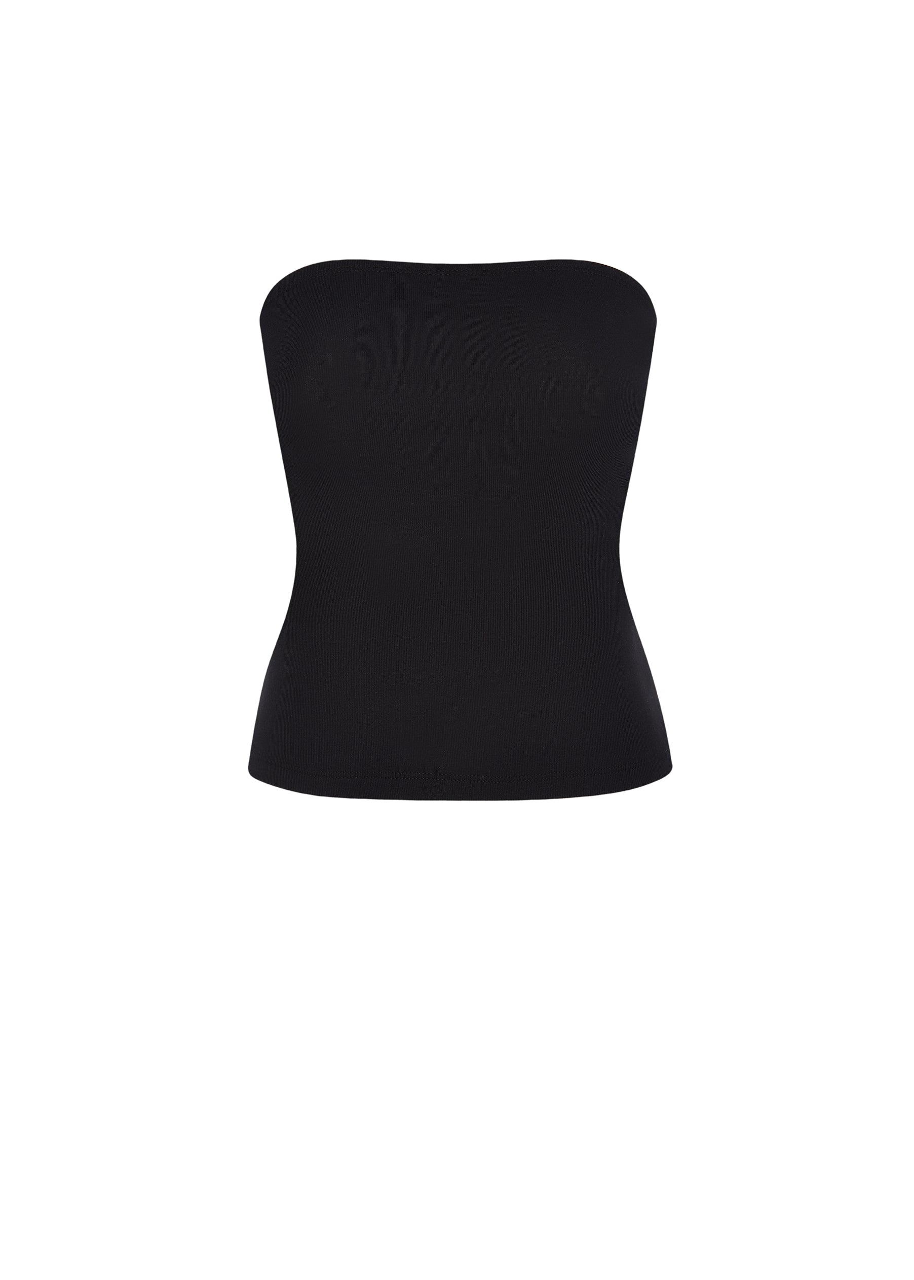 The Tube Top: Cotton Jersey Black