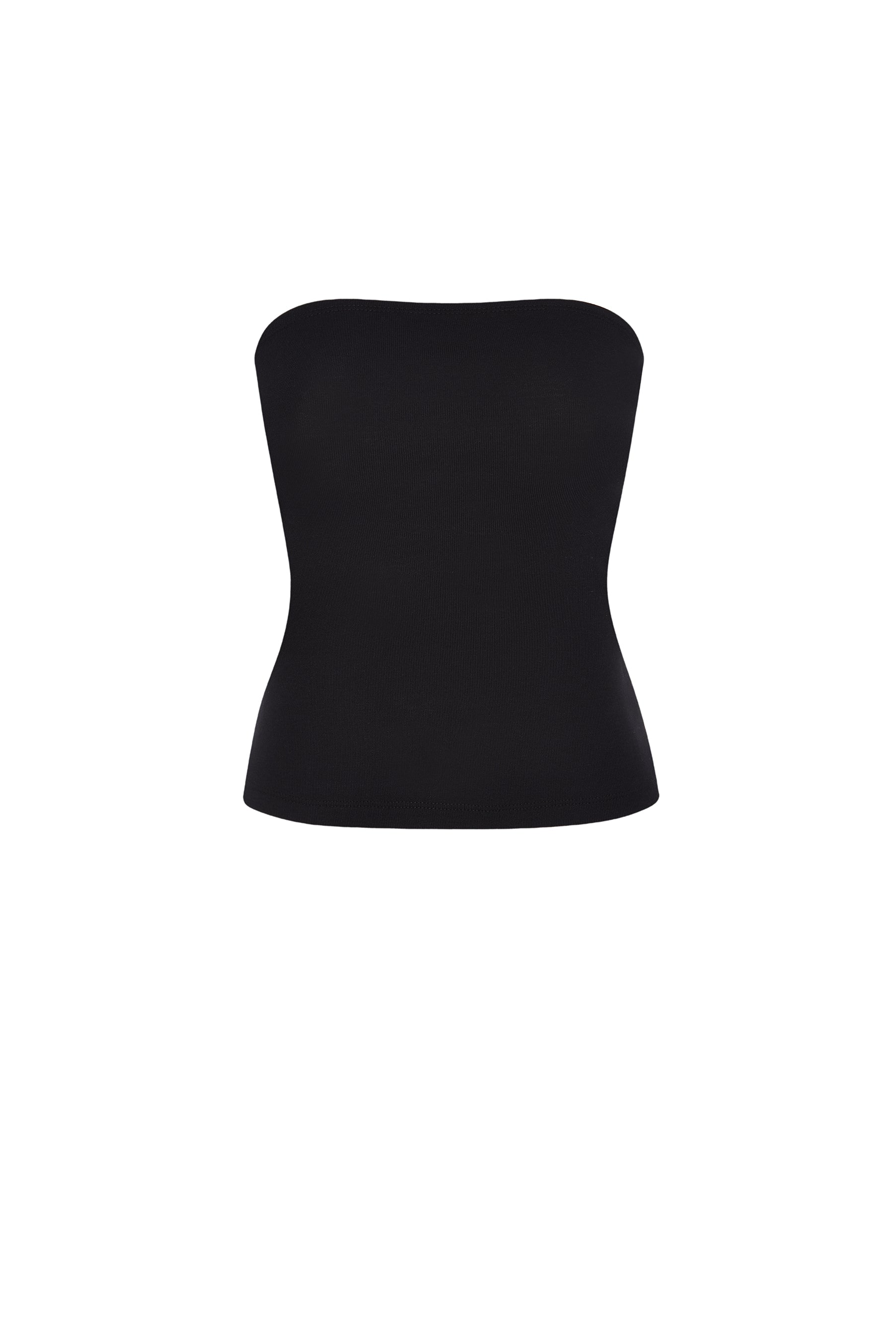 The Tube Top: Cotton Jersey Black
