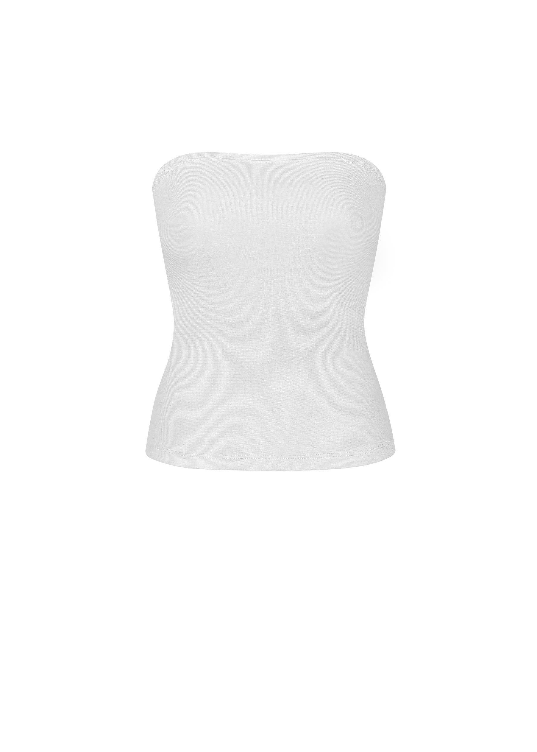 The Tube Top: Cotton Jersey White