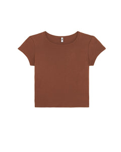 Brown t-shirt on a white background