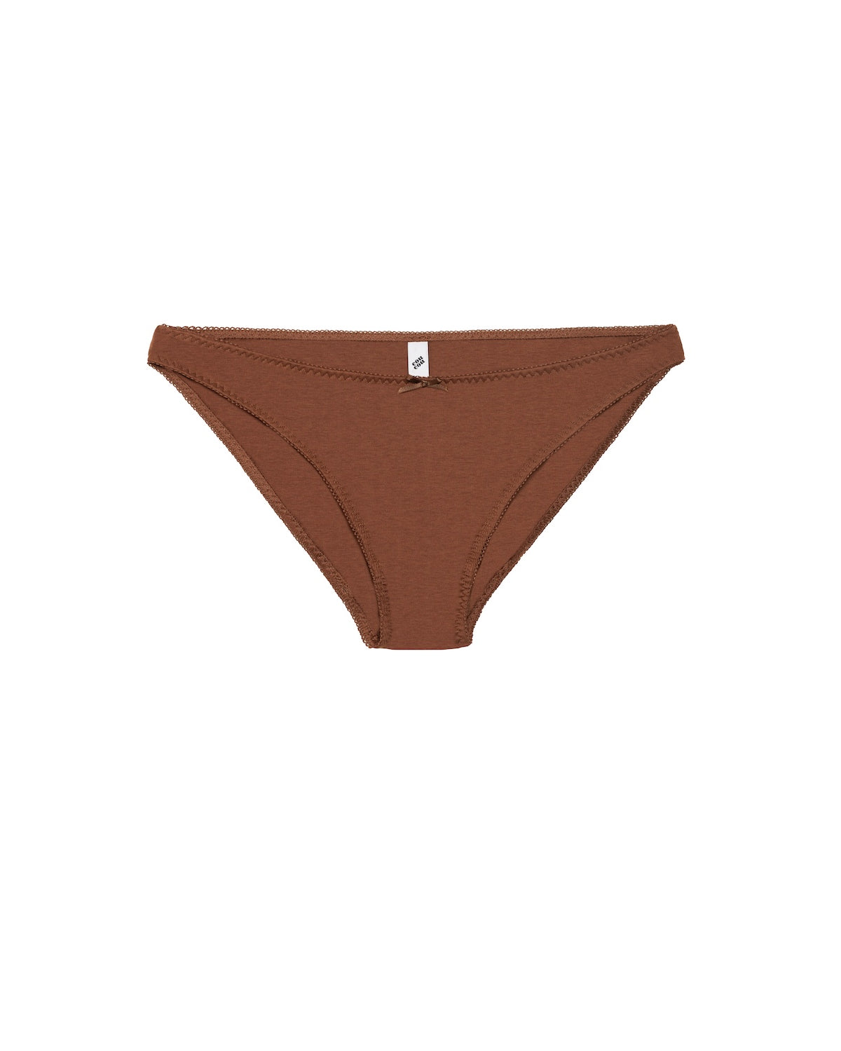 Brown underwear on a white background