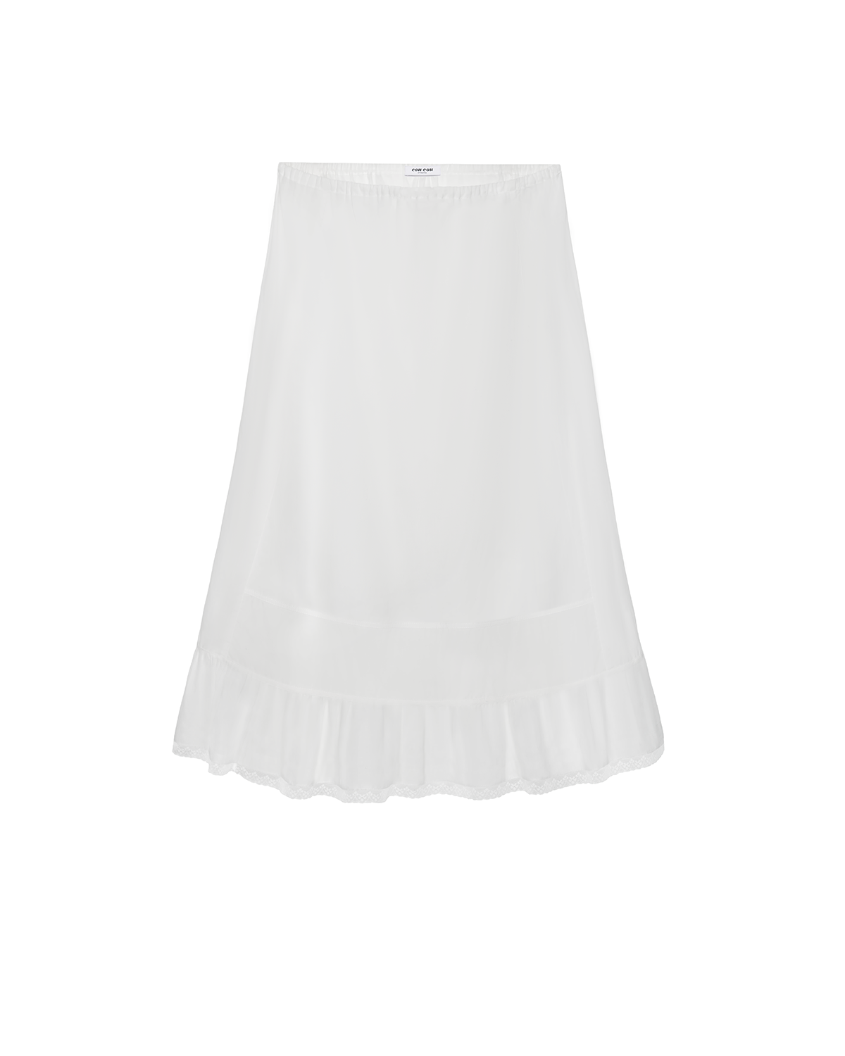White skirt on a white background