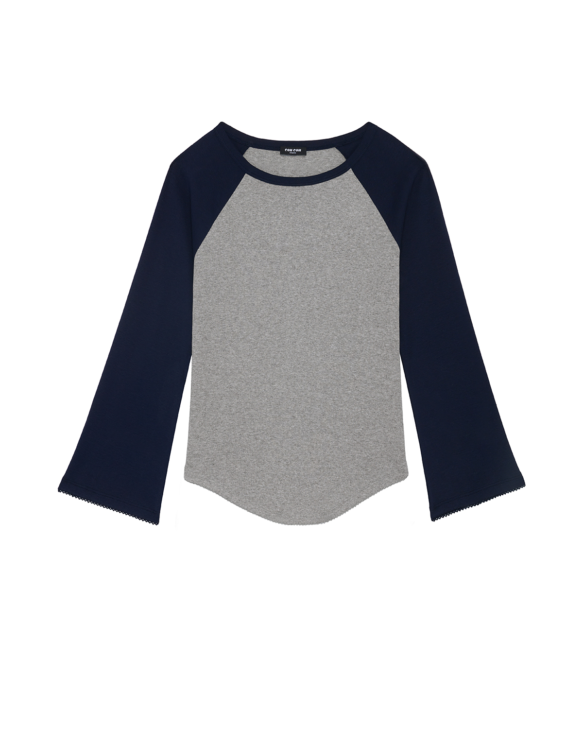 The Raglan: Cotton Jersey Grey / Navy – Cou Cou Intimates