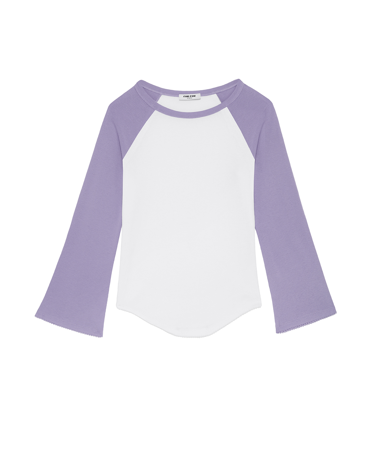 The Raglan: White / Lilac Cotton Jersey – Cou Cou Intimates