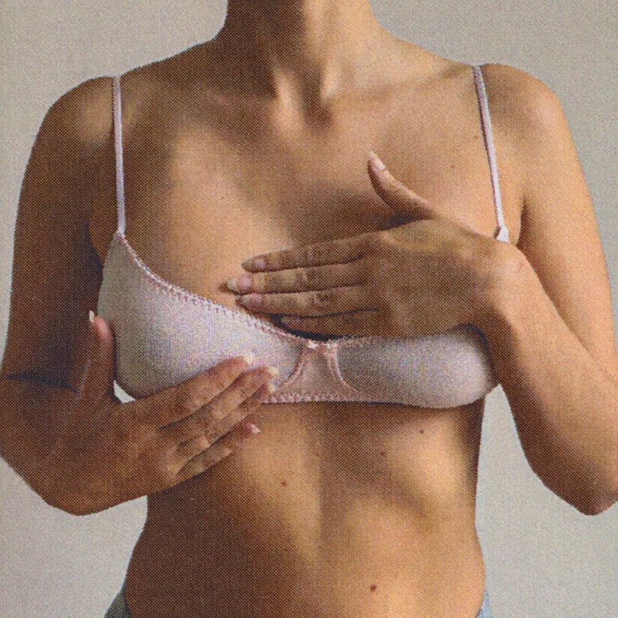 Gently squeeze each nipple, checking for pain or discharge.