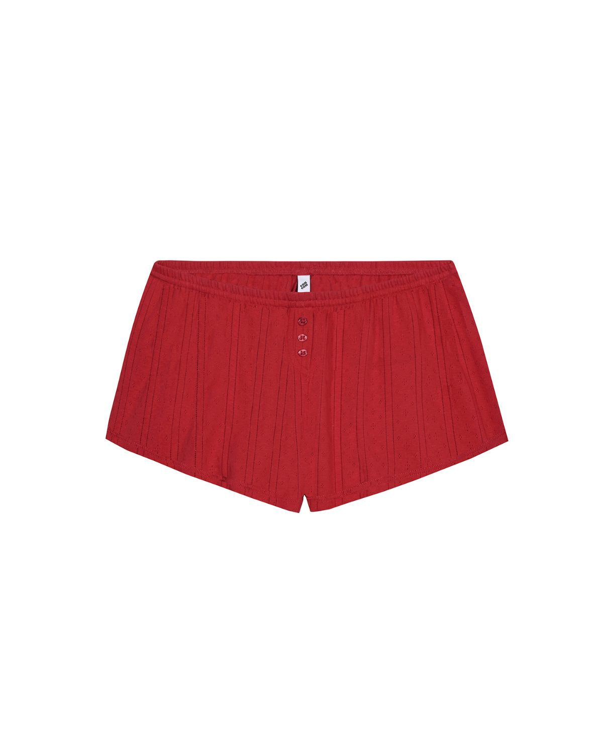 Red shorts on a white background