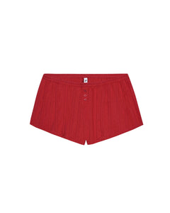 Red shorts on a white background