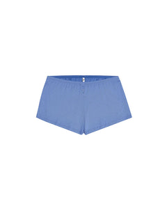 Blue shorts on a white background