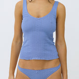 The Scoop Tank: French Blue Pointelle