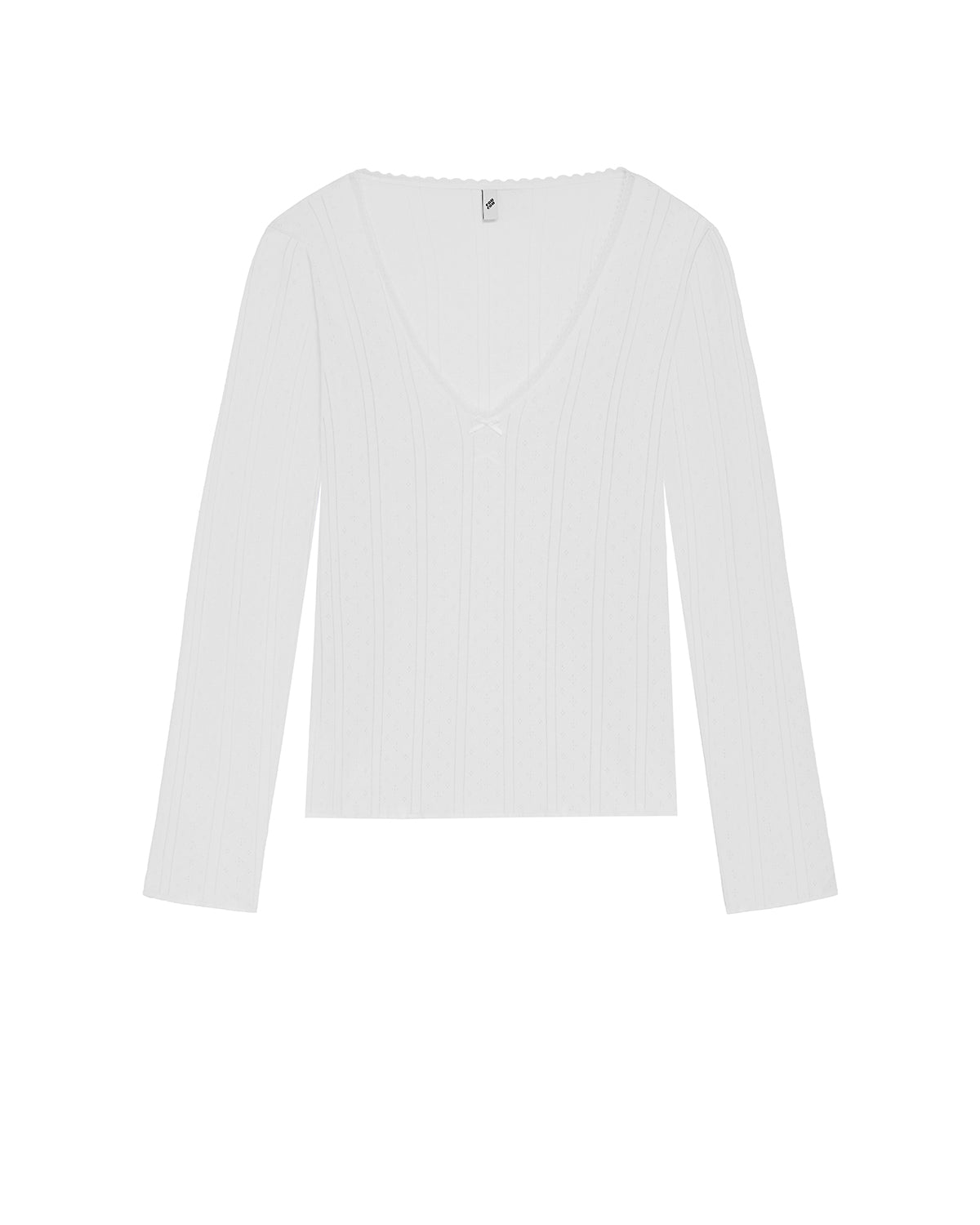 White long-sleeve shirt on a white background