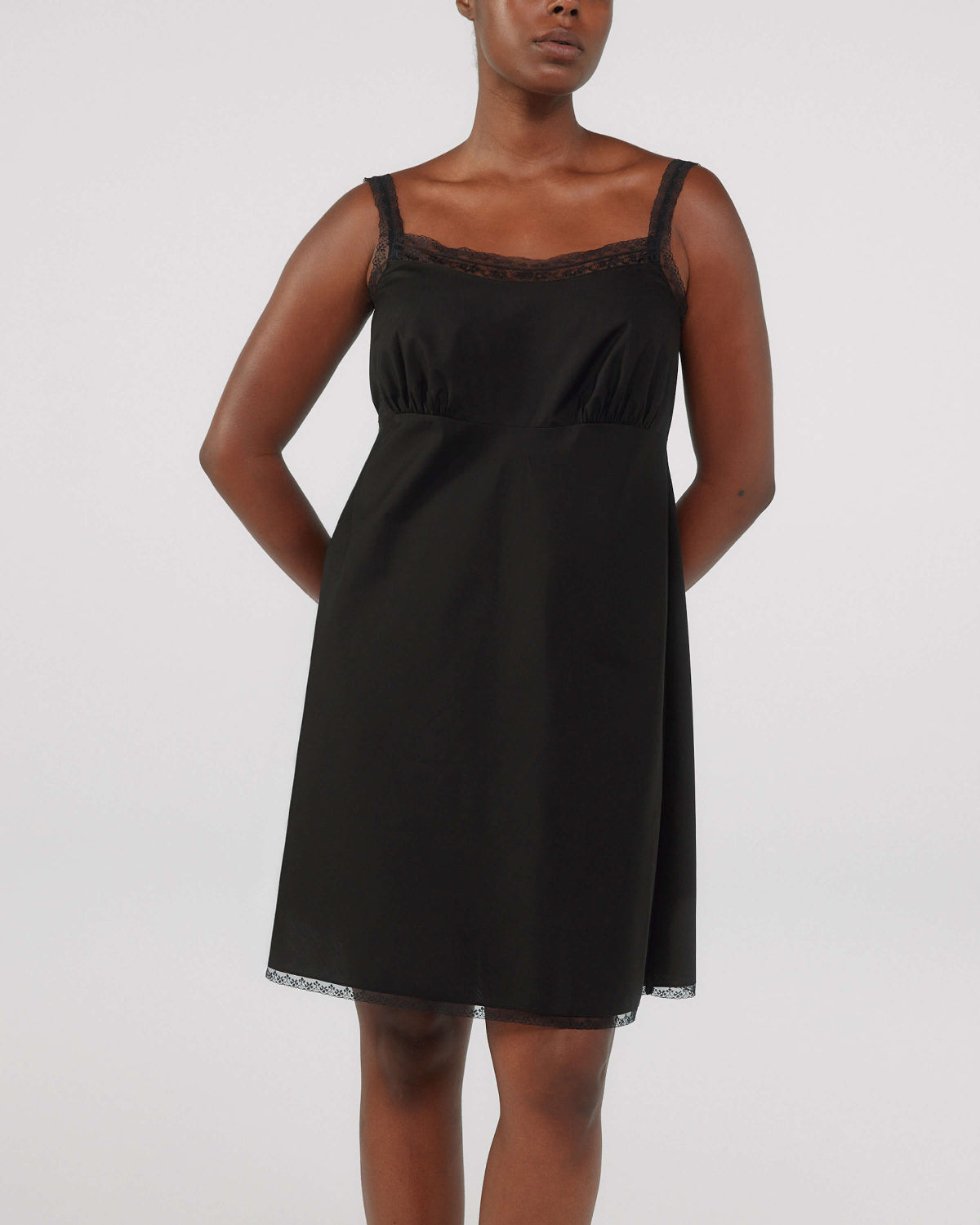 black slip dresses The Slip Dress: Black Cotton Voile – Cou Cou Intimates