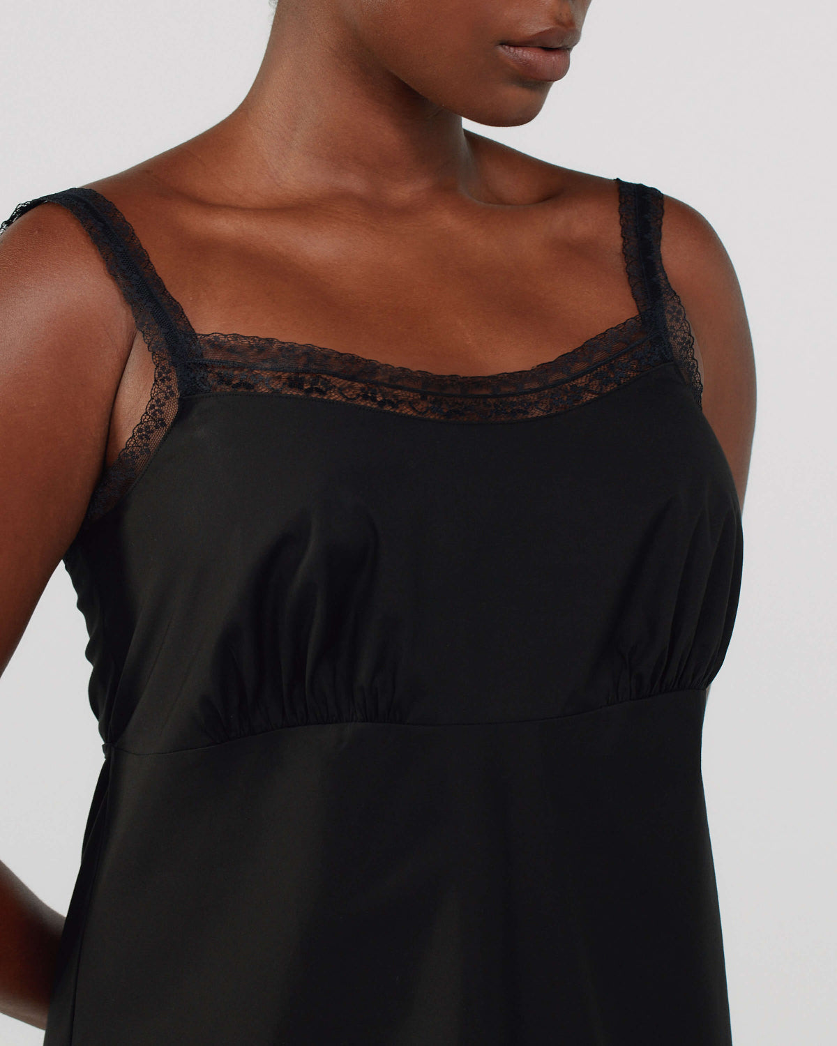 black slip dress cotton Iceberg Black slip dress in pure ribbed cotton