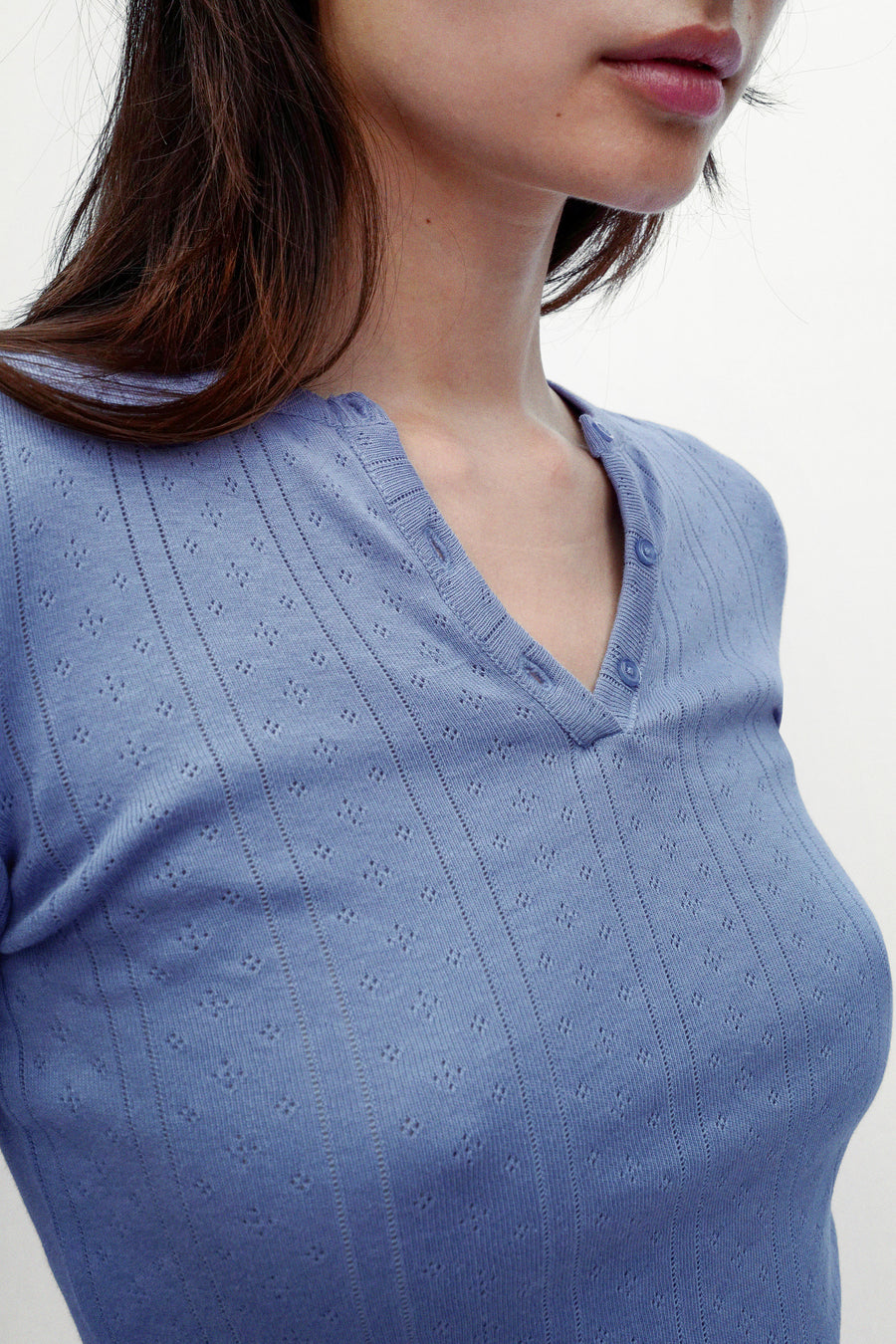 The Baby Henley French Blue